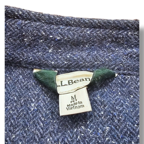 LL BEAN HERRINGBONE ITALIAN TWEED JACKET - Picture 2 of 6